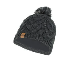 Buff Knitted & Fleece Band Hat Caryn Graphite