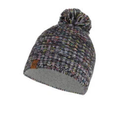 Buff Knitted & Fleece Band Hat Grete Castlerock Grey