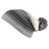 Buff Knitted & Polar Fleece Hat Neper Eleni Grey