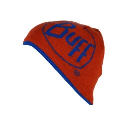 Buff Knitted & Polar Hat Logo Orange