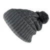 Buff Knitted & Polar Fleece Hat Airon Grey Melange