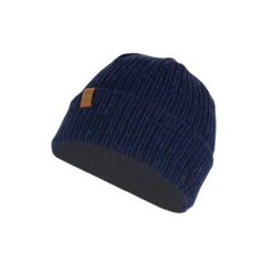 Buff Knitted Hat Kort Night Blue