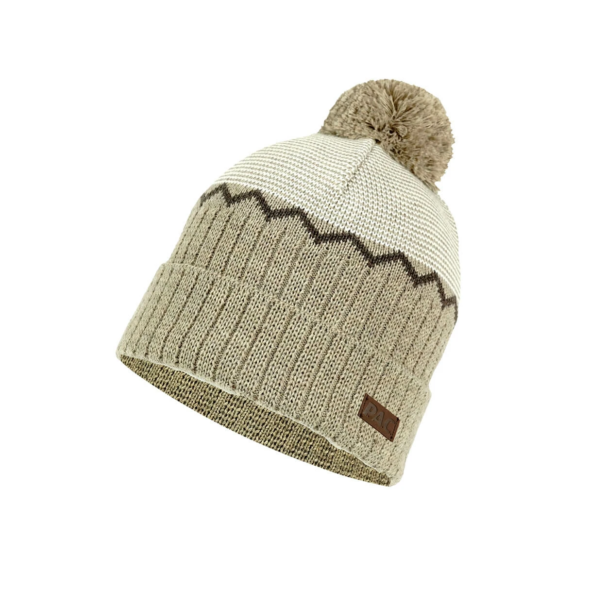 P.A.C. PAC Akela Merino Pom Beanie - Beige 1 P.A.C. PAC Akela Merino Pom Beanie - Beige