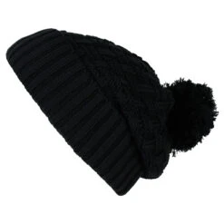 Buff Knitted & Polar Fleece Hat Airon Black