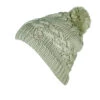 Buff Knitted & Polar Fleece Hat Savva Cream Melange Grey