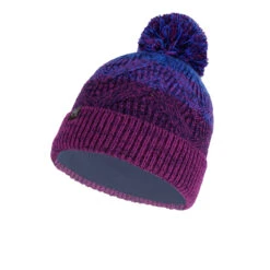 Buff Knitted & Fleece Band Hat Masha Purplish