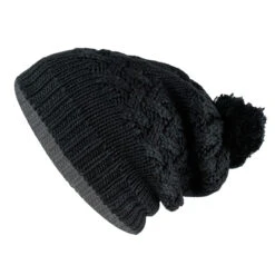 Buff Knitted & Polar Fleece Hat Savva Black