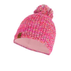 Buff Knitted & Fleece Band Hat Grete Pink