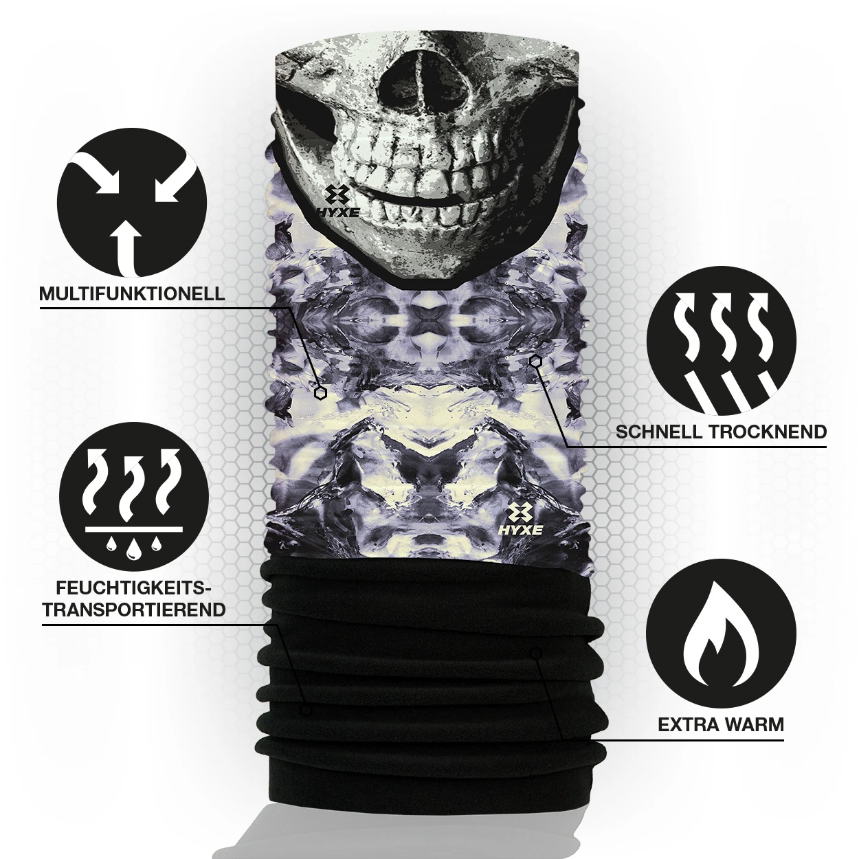 HYXE Fleece Smileskull 5 HYXE Fleece Smileskull – Bild 5